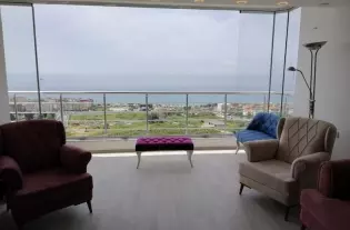 Трехкомнатные апартаменты с панорамным видом и  застекленными террасами в районе пляжа Клеопатра