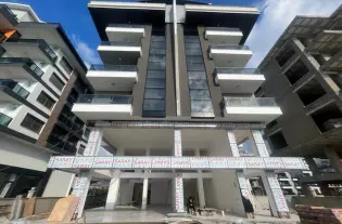 Апартаменты 1+1 в 150 метрах от пляжа, с видом на море в новом комплексе в Каргыджак, Алания