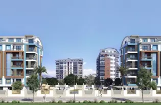 Жилой комплекс на стадии строительства в городе Газипаша, квартиры 57-154 м²