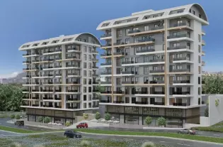 Новый проект жилого комплекса близко к центру в районе Махмутлар