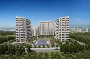 Новый инвестиционный проект с апартаментами различных планировок в городе Мерсин всего в 150 метрах от моря