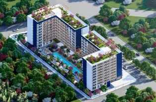 Новый современный комплекс в районе Томюк  с квартирами планировкой 0+1 и 1+1