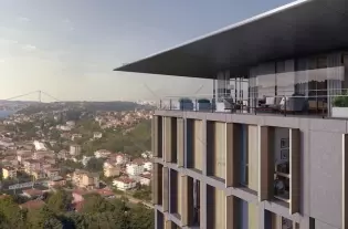 Квартиры в Стамбуле на этапе строительства с видом на Босфор