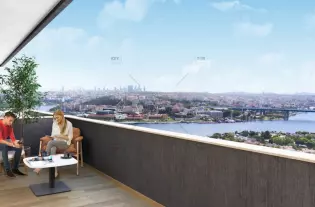 Апартаменты с видом на Золотой Рог и море в Стамбуле