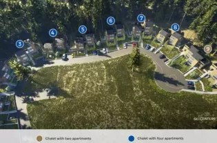 Квартира с одной спальней в Колашине