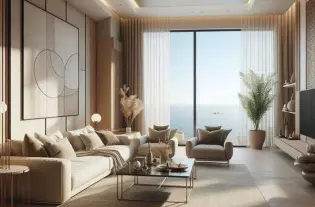 Квартира с тремя спальнями в Тивате