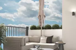 Квартира с двумя спальнями в Тивате