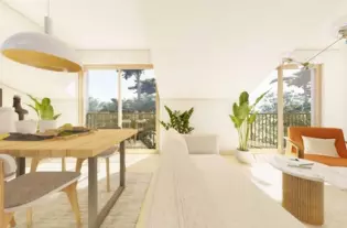 Квартира с двумя спальнями в Тивате