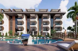 Квартира 3+1 площадью 126 м2 с собственной садом 110 м2 в проекте премиум класса, район Авсаллар (05100)