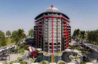 Шикарная инвесторская квартира 1+1 в жилом комплексе в Газипаше (23000)