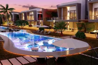 Квартиры с собственным садом в жилом комплексе от застройщика в районе Искеле (003109)