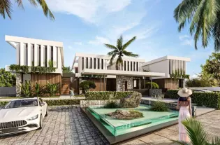 Комплекс роскошных вилл с частным бассейном в живописном прибрежном районе Эсентепе (003198)