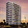 Жилой комплекс на этапе строительства в городе Мерсин с апартаментами планировок 1+1